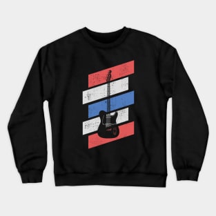 Retro Vintage T-Style Electric Guitar Crewneck Sweatshirt